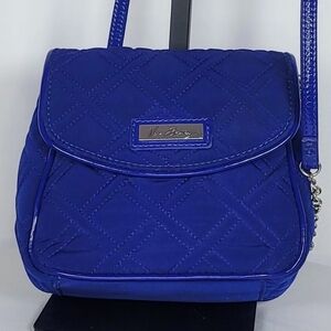Vera Bradley Blue Quilted Crossbody Bag Small Shoulder Purse Lightweight